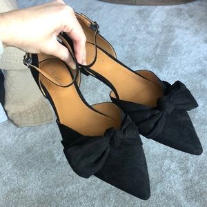 Suede Flats w/Ankle Strap